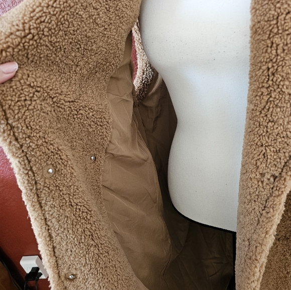 H&M Women's Brown Teddy Jacket - Picture 7 of 8